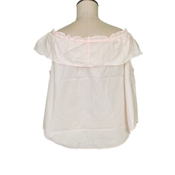 Free People Far Out Ruffle Top Baby Pink - Size XS - Picture 3 of 6